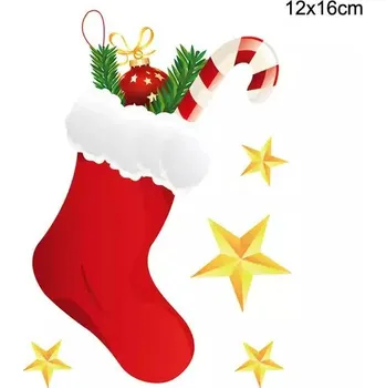 Vánoce Vánoční dekorace na okno | vánoční samolepka na okno - 10