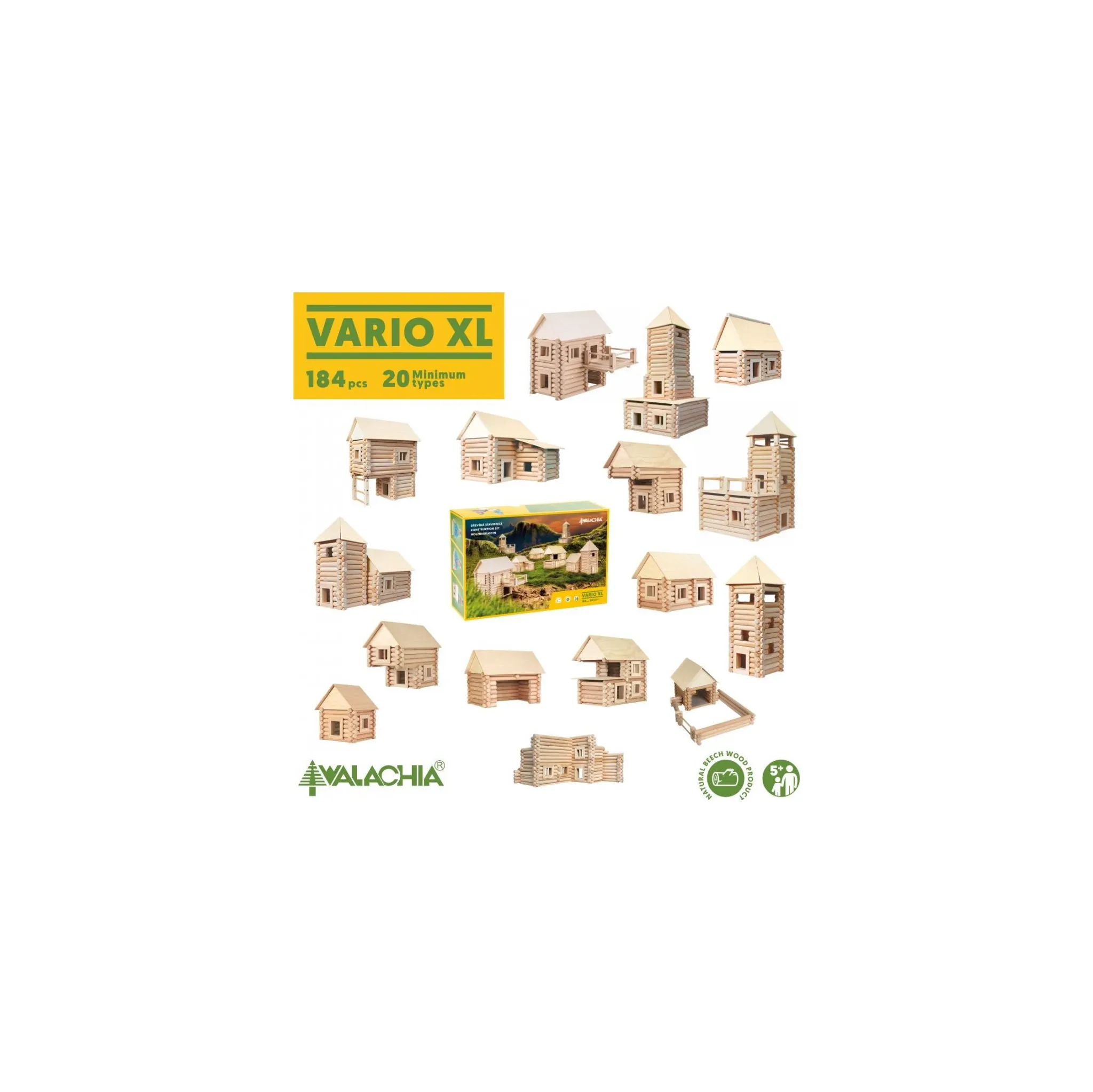 Fotografie 3 - Ostatní stavebnice WALACHIA Vario XL 184 dílů