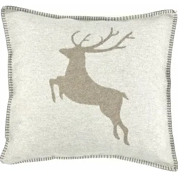 Dekorativní polštářek BYTEMA SYLT JELEN - světle šedý povlak na polštář sv. šedý 50 x 50 cm