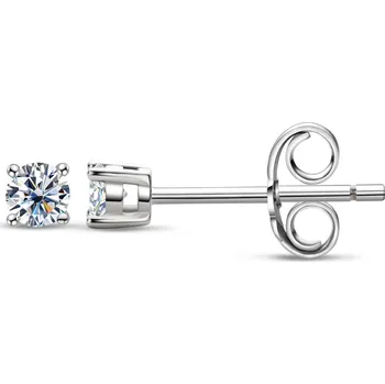 Náušnice NUBIS® Stříbrné náušnice s moissanity 3mm - MN148