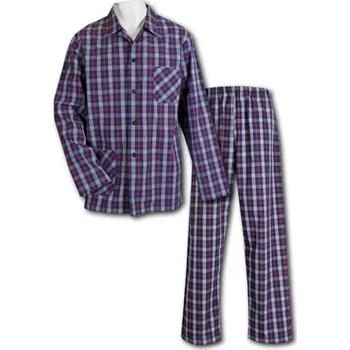 Pánské pyžamo Luiz Charles Luiz kostkované Modrá 54