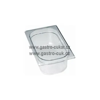 Dóza na potraviny Gastronádoba GN 1/4 (265x162mm) polykarbonát - 5 variant, hloubka 100 mm - GN 1/4 - objem 2,6l - čirá