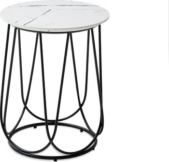 Konferenční stolek Halmar Nubira S 40 x 40 x 51 cm černý/bílý