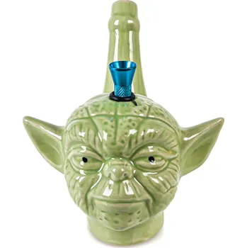 Perkuse Bong keramika Mr.Yoda 14 cm zelená
