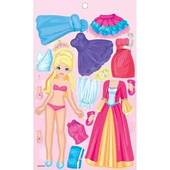 Magnetická kreslící tabulka Samolepky oblečení + omalovánky PRINCEZNY