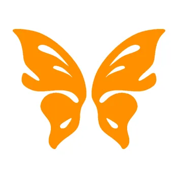 Samolepící dekorace Motýl 018 (06 - oranžová) SAMOLEPKA NA AUTO, NÁLEPKA, FÓLIE, POLEP, TUNING, VLASTNÍ TEXT, TISK, AUTOSAMOLEPKY.cz, POLEPY, OBRÁZEK, LOGO, 3D STICKERS