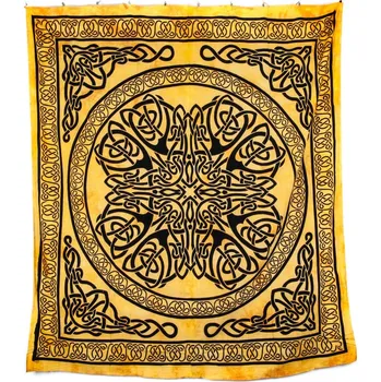 Přehoz na lůžko Přehoz double Celtic Knots žlutá