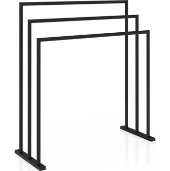 Věšák Decor Walther, Stojan na ručníky Classic trojitý černý matný - Formadore