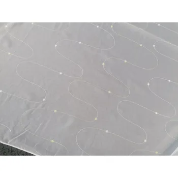 Záclona GERSTER Záclona voál se zeleno-smetanovou výšivkou Gerster 290 cm