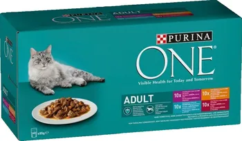 Krmivo pro kočku Purina One Adult kapsička jehněčí/ryby/kuře/hovězí 40x 85 g