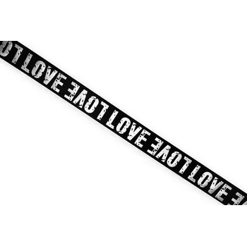 Textilní guma Pruženka napisy Love Barva: 561 - Stříbrná