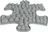 Muffik Ortopedický koberec šnek tvrdý 1 dílek, šedý