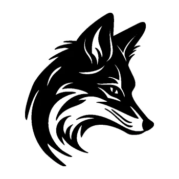 Samolepící dekorace SAMOLEPKA Liška 005 pravá hlava (01 - černá) NA AUTO, NÁLEPKA, FÓLIE, POLEP, TUNING, VLASTNÍ TEXT, TISK, AUTOSAMOLEPKY.cz, POLEPY, OBRÁZEK, LOGO, SAMOLEPKY