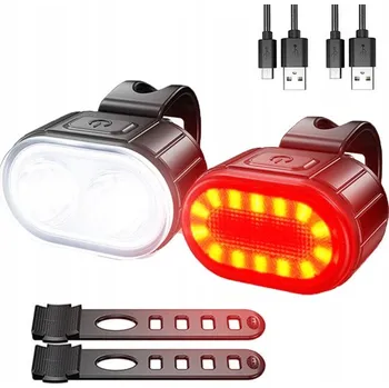 Cyklosvítilna Sada nabíjetelných LED světel na kolo