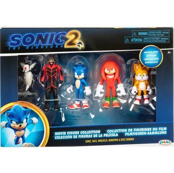 Figurka JAKKS Pacific Ježek Sonic 2 sada 5 ks Sonic/Tails/Knuckles/Buzz Bomber/Robotnik