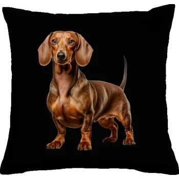 Polštář bavlněný s potiskem Krátkosrstý Jezevčík