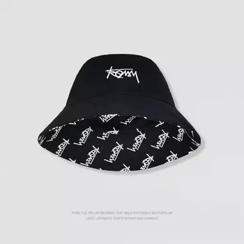 Klobouk Stylový unisex rybářský klobouk - Černá-2