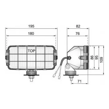 Přídavný světlomet Světlo přídavné mlhové s mřížkou 2ks 9658