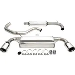 TA Technix sportovní nerezový duplex výfuk VW Golf 7 GTi (1K, 2012-2020), 1x 100 mm kulatá nerezová koncovka s pertlem pro obě strany