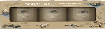 Svíčka Yankee Candle Sada votivních svíček ve skle Amber&Sandalwood 3x 37 g