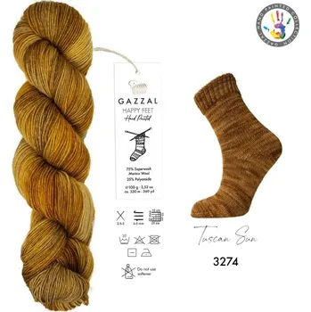 Příze Gazzal Příze Happy feet 3274 hořčicová