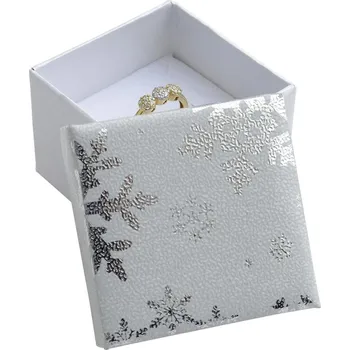 Dárková krabička Šperky4U Vánoční dárková krabička na prsten - bílá - KR0373-WH