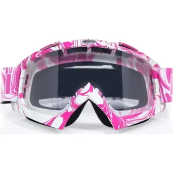 Motocyklové brýle Růžové motokrosové brýle