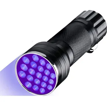 SV021 21 UV LED svítilna 2W - Účinná UV baterka s 21 LED diodami 395nm