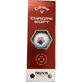 Golfový míček CALLAWAY Chrome Soft Truvis Team USA míčky bílé - 3 ks