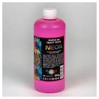 Výtvarná barva ARTEMISS Barva na tmavý textil - neon (září pod UV světlem) 500g, neon oranžová