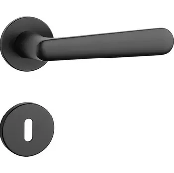 Dveřní kování AS - ARIA - R 5S rozety BB, klika/klika BS - Černá matná