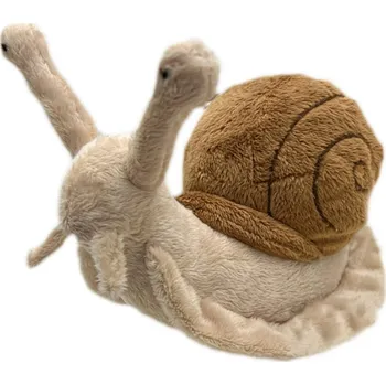 plyšák Plyšový Šnek 20 cm hnědý/béžový
