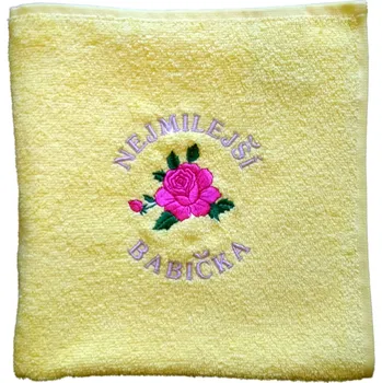 Ručník Ručník bavlněný s výšivkou Nejmilejší babička
