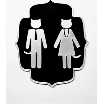 Plechová cedule Cedule Kočka#5 na WC - speciální edice (25% z ceny darujeme)