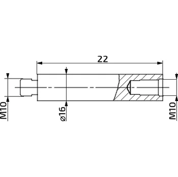 Příslušenství pro přívěs AL-KO Prodlužovací nástavec k plynové vzpěře, 22mm, pro závit M10