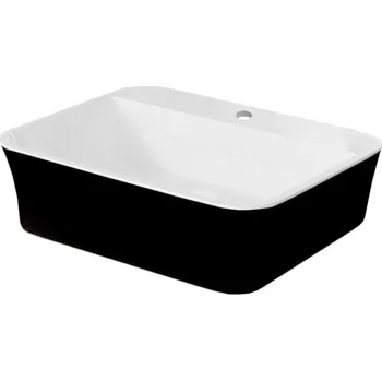 Umyvadlo Besco Deskové umyvadlo z litého mramoru Assos S-Line BW Matt UM D-OPB 51x41x15 cm, s otvorem pro baterii