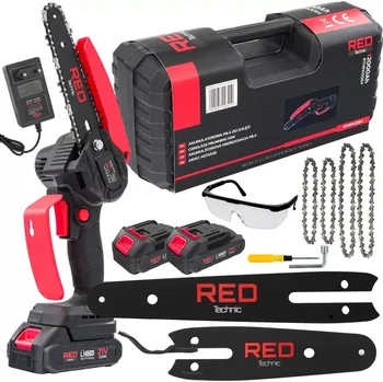 Motorová pila RED Technic RTMPA0064 2x 2,0 Ah + nabíječka + kufr 