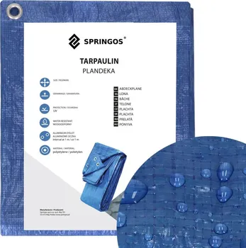 Krycí plachta Springos Protect krycí plachta s oky 60 g/m² modrá