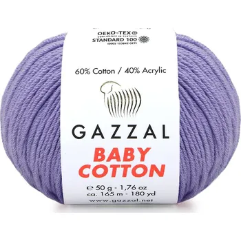 Příze Gazzal Příze Baby cotton 3420 světle fialová