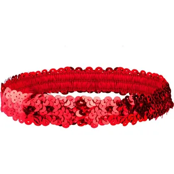 Karnevalový doplněk Flitrovaná čelenka z 20. let - Červená