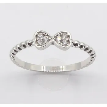 Prsten Zlatý prsten z bílého zlata se zirkony AZR2713W, vel. 56, 1.6 g (585/1000)