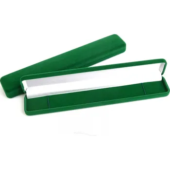 Dárková krabička Dárková krabička sametová zelená na náramek 240 x 43mm