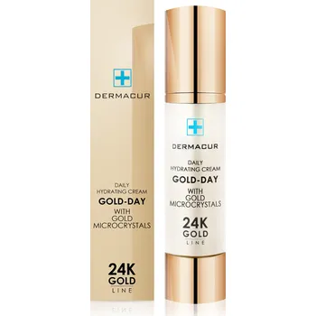 Pleťový krém DERMACUR Gold Day - Krém pro každodenní hydrataci s obsahem mikrokrystalů zlata, 50 ml