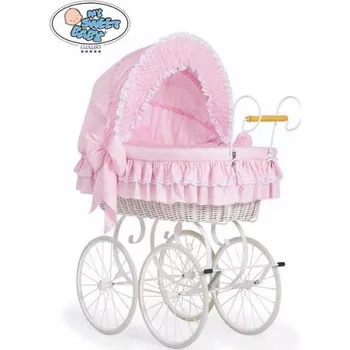 Kolébka pro miminko My sweet baby Bílý retro koš s bílým podvozkem - DOMÁCÍ LUXUSNÍ KOČÁREK > varianta 72100-173 2023