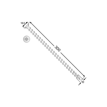 Vrut DOMAX CPS 10300 Vrut 10x300 - (50/bal)