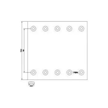 Brzdová čelist Brzdové obložení "01" Renault Major, Magnum, Man, SAF, Kässbohrer, Mercedes, DAF 4120