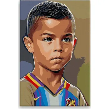 Dětské zboží Malování podle čísel - Malý Ronaldo - 40x60 cm, bez dřevěného rámu - CZ výroba