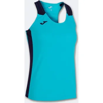 Dámské tričko Dámské/Dívčí sportovní tílko JOMA RECORD II TANK TOP FLUOR TURQUOISE-NAVY Velikost: XL, Barva: FLUOR TURQUOISE