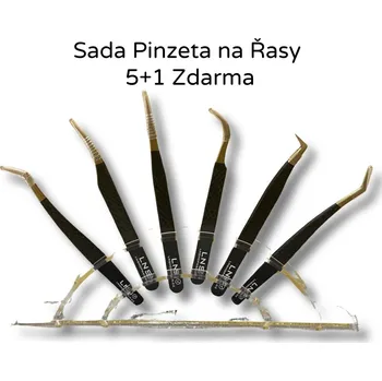 Péče o řasy a obočí Sada pinzety na řasy 5ks +1 zdarma