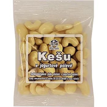 Sušená potravina PERUN-OŘECHY Kešu v jogurtové polevě sáček: 80 g